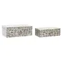 Boîte à bijoux DKD Home Decor Nacre noire Moderne (36 x 20 x 13 cm) de DKD Home Decor, Organiseurs de bijoux - Réf : S3032051...