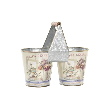 Plantador DKD Home Decor Cor de Rosa Metal Shabby Chic 24 x 12 x 23 cm de DKD Home Decor, Vasos - Ref: S3032073, Preço: 8,30 ...