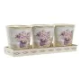 Set de Macetas DKD Home Decor Beige Rosa PVC Aluminio Shabby Chic 38 x 12 x 14 cm (3 Piezas) de DKD Home Decor, Macetas para ...