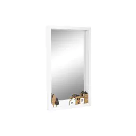 Wall mirror DKD Home Decor Wood White Houses (36 x 4 x 60 cm) by DKD Home Decor, Wall-Mounted Mirrors - Ref: S3032095, Price:...