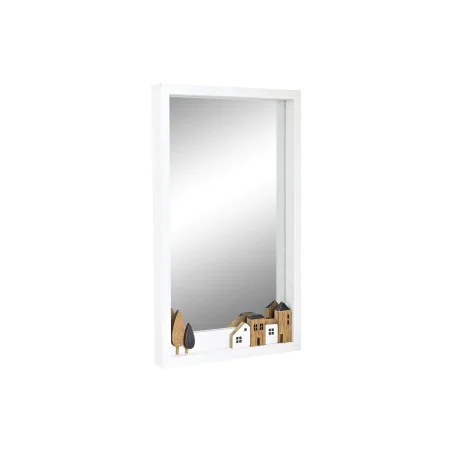 Miroir mural DKD Home Decor Bois Blanc Maisons (36 x 4 x 60 cm) de DKD Home Decor, Miroirs muraux - Réf : S3032095, Prix : 37...