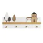 Appendiabiti da parete DKD Home Decor Legno Case Città 40 x 4 x 17 cm di DKD Home Decor, Appendiabiti a parete - Rif: S303209...