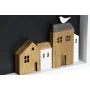 Decorazione da Parete DKD Home Decor Bianco Marrone Case Città 40 x 3,5 x 20 cm di DKD Home Decor, Soprammobili - Rif: S30321...