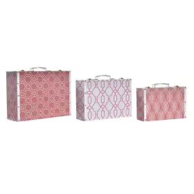 Jogo de Caixas Decorativas DKD Home Decor Tela Madeira (40 x 31 x 15 cm) de DKD Home Decor, Caixas - Ref: S3032124, Preço: 54...