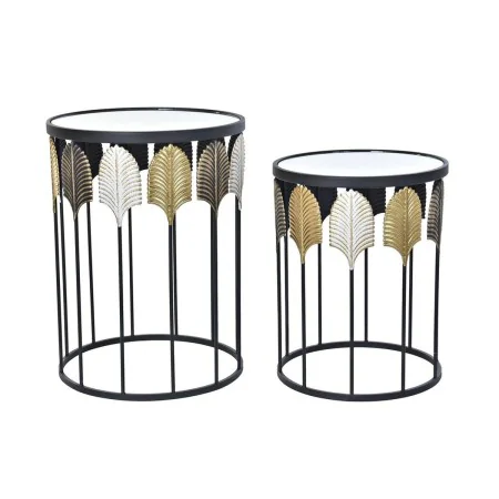 Set de 2 Tables Gigognes DKD Home Decor Noir Multicouleur 46 x 46 x 61 cm de DKD Home Decor, Tables - Réf : S3032158, Prix : ...