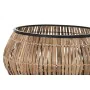 Conjunto de Vasos DKD Home Decor Preto Natural Metal Rotim Quadrado Bali 50 x 50 x 25,4 cm (2 Unidades) de DKD Home Decor, Va...