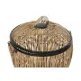 Set di Cesti DKD Home Decor Nero Naturale Metallo Rattan 48 x 48 x 55 cm (2 Unità) di DKD Home Decor, Scatole decorative - Ri...