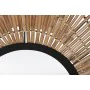 Wall mirror DKD Home Decor Mirror Natural Black Metal Rattan (63 x 1,5 x 92 cm) by DKD Home Decor, Wall-Mounted Mirrors - Ref...