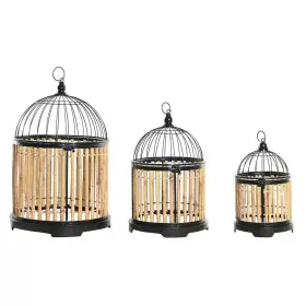 Cage décorative DKD Home Decor Naturel 38 x 38 x 61,6 cm (3 Pièces) de DKD Home Decor, Objets de décoration - Réf : S3032178,...