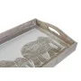 bandeja de aperitivos DKD Home Decor Lapidado 40,5 x 30,5 x 7 cm Elefante Castanho Índio de DKD Home Decor, Pratos e fontes -...