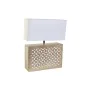 Lampada da tavolo DKD Home Decor Marrone Poliestere Bianco Legno di mango 50 W (33 x 12 x 41 cm) di DKD Home Decor, Lampade d...