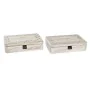 Dekorative Box DKD Home Decor natürlich Holz MDF 28 x 18 x 6,5 cm (2 Stück) von DKD Home Decor, Schmuckkästen - Ref: S3032244...