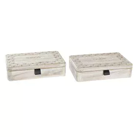 Decorative box DKD Home Decor Natural MDF Wood 28 x 18 x 6,5 cm (2 Units) by DKD Home Decor, Boxes - Ref: S3032244, Price: 30...