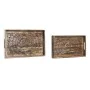 Jeux de plateaux DKD Home Decor 2 Unités Marron Brun foncé Bois de manguier (2 Unités) de DKD Home Decor, Plats et plateaux -...