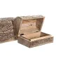 Boîte à bijoux DKD Home Decor Marron Bois de manguier Brun foncé 23 x 15 x 15 cm (2 Unités) de DKD Home Decor, Organiseurs de...