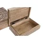 Boîte à bijoux DKD Home Decor Marron Bois de manguier 25 x 17 x 9 cm Brun foncé (2 Unités) de DKD Home Decor, Organiseurs de ...