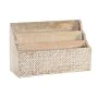 Organizador Multiusos DKD Home Decor Blanco Natural Madera de mango 32 x 13 x 21 cm 33 x 12 x 21 cm Hojas (12 Unidades) de DK...