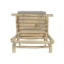 Sun-lounger DKD Home Decor Natural Teak Polyester Light grey (209 x 86 x 35 cm) by DKD Home Decor, Sunloungers - Ref: S303263...