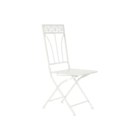 Garden chair DKD Home Decor White Metal 40 x 48 x 93 cm by DKD Home Decor, Garden Dining Chairs - Ref: S3032672, Price: 51,36...