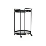 Mesa de apoio DKD Home Decor Cristal Preto Metal (47 x 46 x 71 cm) de DKD Home Decor, Jogos de móveis - Ref: S3032730, Preço:...