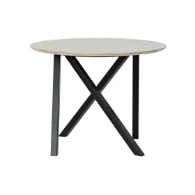 Side table DKD Home Decor 65 x 65 x 49,5 cm Black Metal Wood Light brown by DKD Home Decor, Tables - Ref: S3032733, Price: 14...