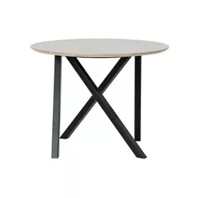 Mesa de apoio DKD Home Decor 65 x 65 x 49,5 cm Preto Metal Madeira Marrom claro de DKD Home Decor, Jogos de móveis - Ref: S30...