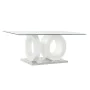 Mesa de Centro DKD Home Decor Branco Transparente Madeira Cristal Madeira MDF 110 x 60 x 45 cm de DKD Home Decor, Mesas de ca...