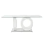 Mesa de Centro DKD Home Decor Branco Transparente Madeira Cristal Madeira MDF 110 x 60 x 45 cm de DKD Home Decor, Mesas de ca...