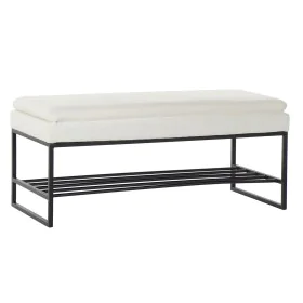 Bettfußbank DKD Home Decor Schwarz Beige Eisen 80,5 x 36 x 35,5 cm von DKD Home Decor, Schminktischbänke & -hocker - Ref: S30...