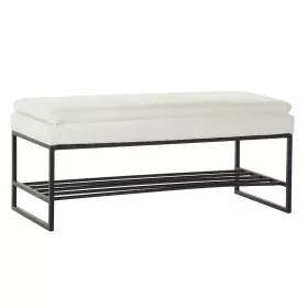 Butaca Pie de Cama DKD Home Decor Negro Beige Hierro 80,5 x 36 x 35,5 cm de DKD Home Decor, Bancos de tocador - Ref: S3032792...