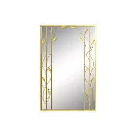 Espejo de pared DKD Home Decor Espejo Dorado Metal Hoja de planta (60 x 2 x 90 cm) de DKD Home Decor, Espejos de pared - Ref:...