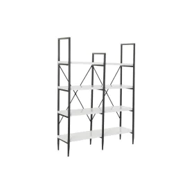 Shelves DKD Home Decor Black Metal White 4 Shelves MDF Wood (110 x 30 x 150 cm) by DKD Home Decor, Standing Shelf Units - Ref...