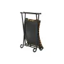 Reposapiés DKD Home Decor Negro Metal Marrón Piel Leopardo (55 x 45 x 41 cm) de DKD Home Decor, Otomanas y reposapiés - Ref: ...