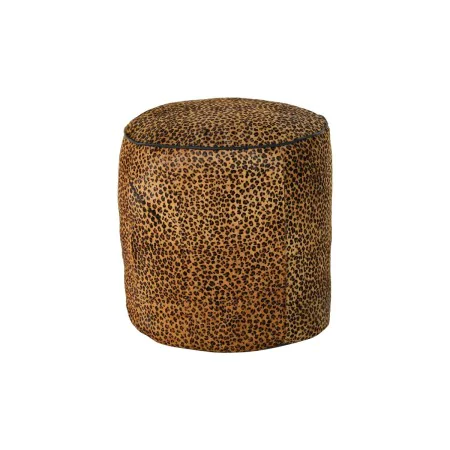 Repousa pés DKD Home Decor 46 x 46 x 50 cm Preto Castanho Leopardo Colonial de DKD Home Decor, Pufes e repousa-pés - Ref: S30...