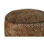 Poggiapiedi DKD Home Decor 46 x 46 x 50 cm Nero Marrone Leopardo Coloniale di DKD Home Decor, Ottomane e poggiapiedi - Rif: S...