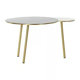 Mesa de apoio DKD Home Decor Preto Dourado Alumínio Branco (67 x 50 x 37 cm) de DKD Home Decor, Jogos de móveis - Ref: S30328...