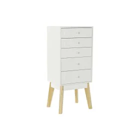 Cassettiera DKD Home Decor Naturale MDF Bianco (40 x 30 x 90 cm) di DKD Home Decor, Comò e cassettiere - Rif: S3032928, Prezz...