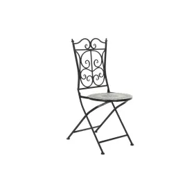 Garden chair DKD Home Decor Black 39 x 50 x 93 cm Ceramic Multicolour Ironwork (39 x 50 x 93 cm) by DKD Home Decor, Garden Di...