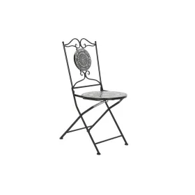 Garden chair DKD Home Decor Ceramic Black Ironwork (42 x 50 x 90 cm) by DKD Home Decor, Garden Dining Chairs - Ref: S3032951,...