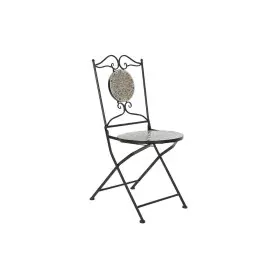 Chaise de jardin DKD Home Decor Céramique Noir Forge (42 x 50 x 90 cm) de DKD Home Decor, Chaises de table de jardin - Réf : ...