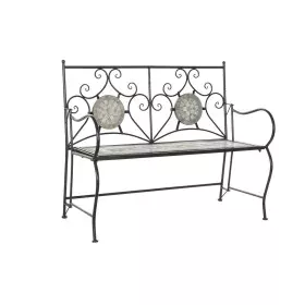 Bench DKD Home Decor Black Multicolour Mosaic 111 x 54 x 88 cm (111 x 54 x 88 cm) by DKD Home Decor, Benches - Ref: S3032969,...