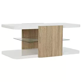 Mesa auxiliar DKD Home Decor Blanco Marrón Cristal Madera MDF 110 x 60 x 45 cm de DKD Home Decor, Mesas de café - Ref: S30329...