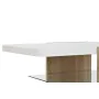 Mesa auxiliar DKD Home Decor Blanco Marrón Cristal Madera MDF 110 x 60 x 45 cm de DKD Home Decor, Mesas de café - Ref: S30329...