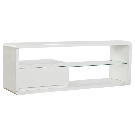 Mueble de TV DKD Home Decor Blanco Cristal 140 x 40 x 50 cm Madera MDF de DKD Home Decor, Mesas y soportes para TV - Ref: S30...