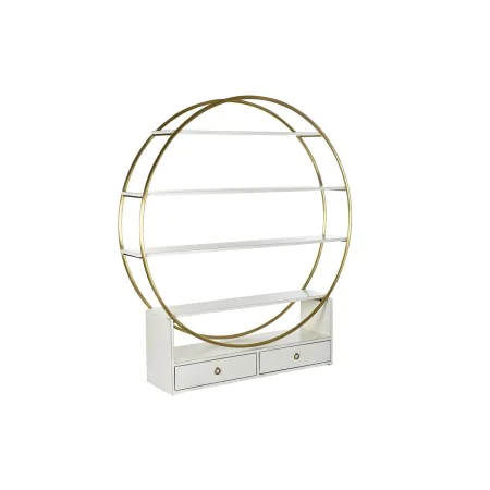 Estantes DKD Home Decor 160 x 35 x 180 cm Dourado Metal Branco Choupo de DKD Home Decor, Unidades de estantes - Ref: S3033017...