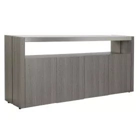 Aparador DKD Home Decor Cristal Gris Aluminio Roble Cristal Templado (165 x 39 x 76 cm) de DKD Home Decor, Armarios y aparado...