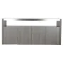 Aparador DKD Home Decor Cristal Gris Aluminio Roble Cristal Templado (165 x 39 x 76 cm) de DKD Home Decor, Armarios y aparado...