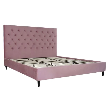 Bed DKD Home Decor Wood Metal Pink 180 x 200 cm 187 x 210 x 137 cm by DKD Home Decor, Beds, structures and bases - Ref: S3033...