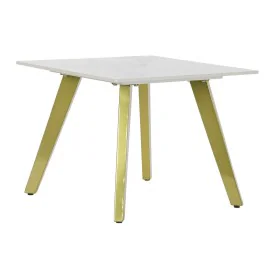 Table d'appoint DKD Home Decor Céramique Doré Métal Blanc Moderne (60 x 60 x 48 cm) de DKD Home Decor, Tables - Réf : S303312...