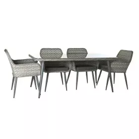 Set mit 3 Tischen DKD Home Decor 166 x 92 x 72 cm Kristall Synthetischer Rattan Stahl 83 cm (166 x 92 x 72 cm) von DKD Home D...